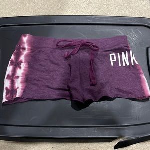PINK Purple Tye-Dye Drawstring Shorts